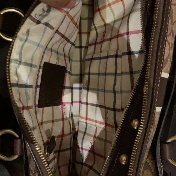 Coach Large Double Zip Satchel - Brown PVC - Picture 6 of 11